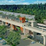 An artists conception of the Mountlake Terrace station for the Link Light Rail Extension from Northgate to Lynnwood. (Sound Transit)