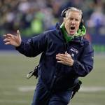 Seahawks head coach Pete Carroll reacts during the second half of Sundays 38-31 win the Kansas City Chiefs on Sunday. (AP Photo/Elaine Thompson)