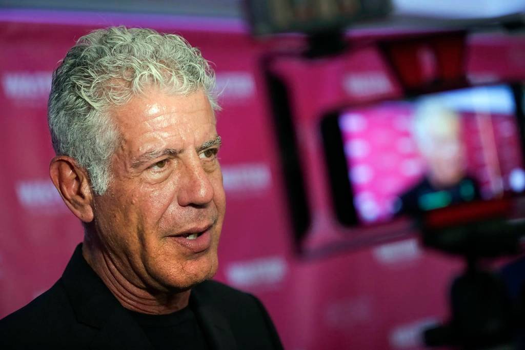 Executive Producer and narrator chef Anthony Bourdain attends the premiere of Wasted! The Story of Food Waste at the Alamo Drafthouse Cinema on Oct. 5, 2017, in New York. (Photo by Brent N. Clarke/Invision/AP, file)