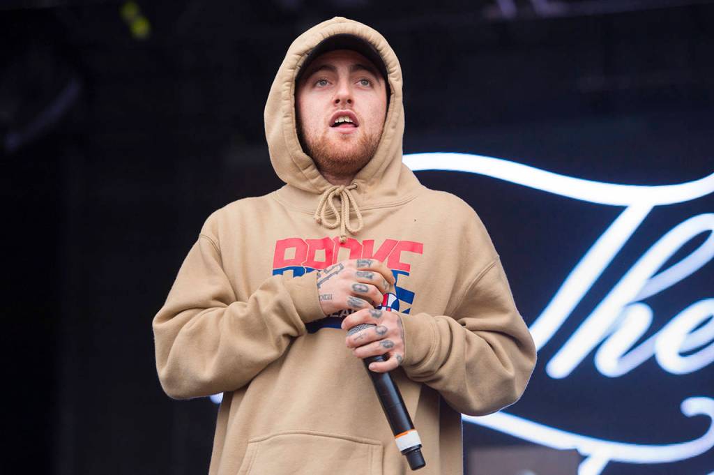 In this Oct. 2, 2016 photo, Mac Miller performs at the 2016 The Meadows Music and Arts Festivals at Citi Field in Flushing, New York. (Photo by Scott Roth/Invision/AP, File)