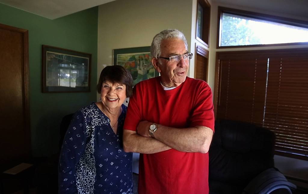 Charlene and Dale Reiner talk about the days when, as friends since childhood, he went off to the military, and she went off to collegethen, what happened several years later when coincidence brought them both home to Monroe on the same day. (Dan Bates / The Herald)