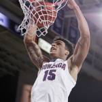 Gonzagas Brandon Clarke dunks during the second half of the Bulldogs 96-51 win over North Alabama on Friday in Spokane. (AP Photo/Young Kwak)