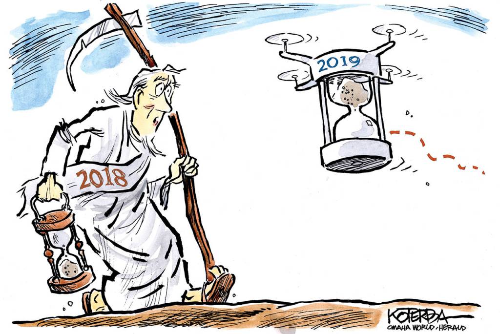 Editorial cartoons for Tuesday, Jan. 1, New Year’s Day
