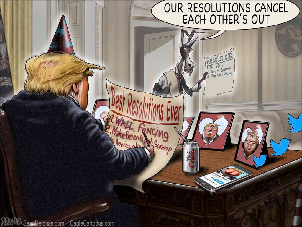 Editorial cartoons for Tuesday, Jan. 1, New Year’s Day