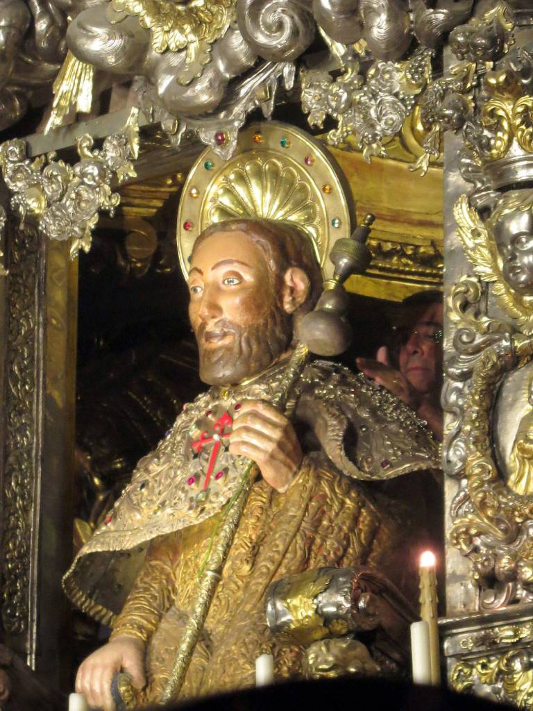 On Day 75 of their trip, the Jusinos reached the Catholic shrine of the apostle Saint James in the cathedral of Santiago de Compostela in Spain. (Beth Jusino)