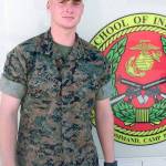 Bryce Carnahan, 20, of Lake Stevens, is a member of the U.S. Marine Color Guard chosen for honor guard ceremonies for President George H.W. Bush. (Submitted photo)