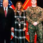 Bryce Carnahan, 20, of Lake Stevens, a member of the U.S. Marine Color Guard, met President Donald Trump and First Lady Melania Trump in November when the couple brought pumpkin pies to those stationed at Marine Barracks Washington, D.C. (Submitted photo)