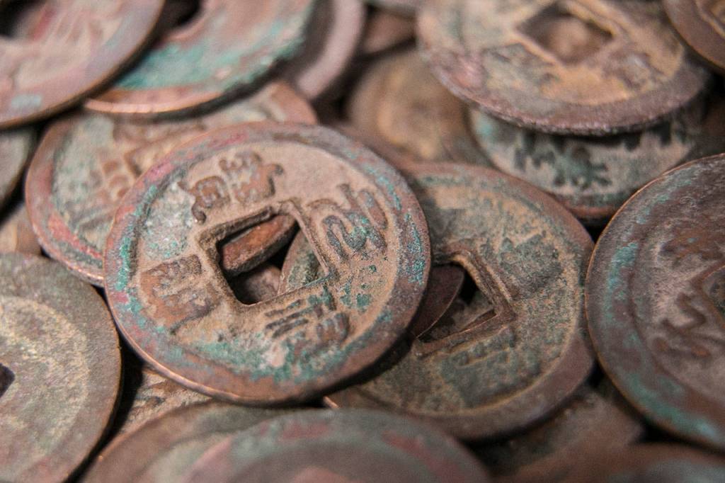 Old coins featured at Star Center Antique Mall. (Kevin Clark / The Herald)