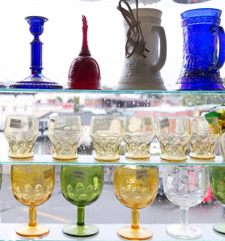 Star Center Antique Mall features one of the largest Fenton collections in the state. (Kevin Clark / The Herald)