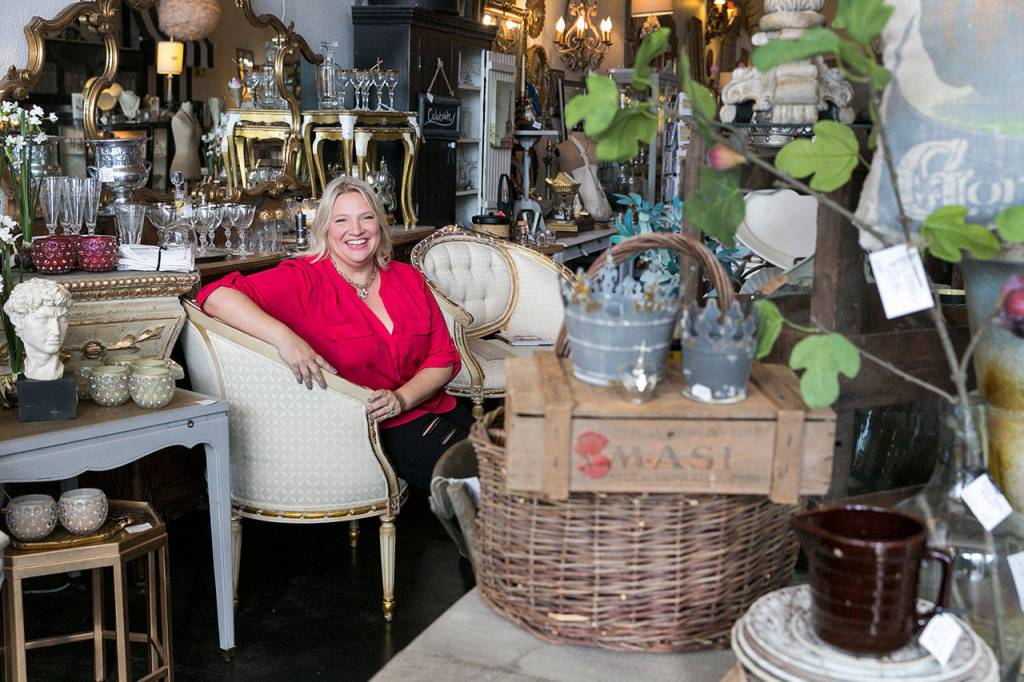 Kimberly McIlarth owns Faded Elegance in downtown Snohomish. (Kevin Clark / The Herald)