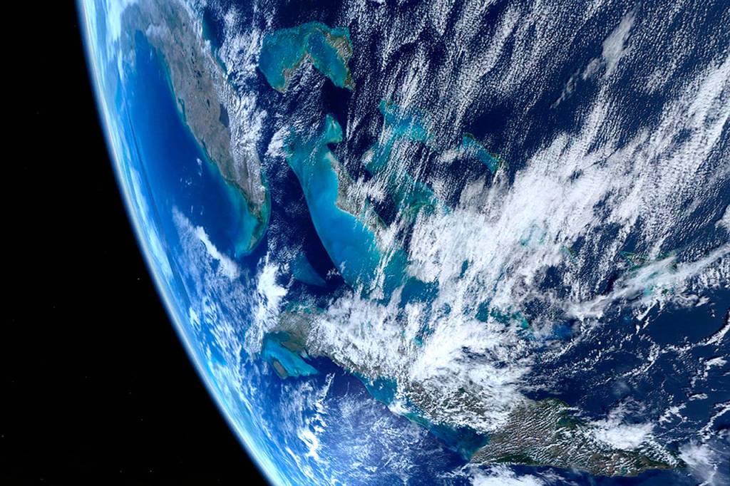Bella Gaia turns the stage into a planetariumlike display with NASA-powered imagery. (NASA)