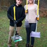 Pooper Trooper owners Conrad (left) and Shannon Useman display their Pooper Trooper supplies. (Laura Guido / Whidbey News Group)