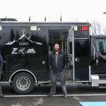 Kyle Burgess (left) and Matt Benjamin were named city of Marysville volunteers of the month in November. The Kismet is a mobile communciation hub the pair has outfitted. (Lizz Giordano / The Herald)
