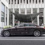 Classic lines highlight the exterior styling of the 2019 Mercedes-Benz S560 sedan. An upright Mercedes-Benz logo hood ornament is the perfect finishing touch. (Manufacturer photo)