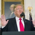 President Donald Trump speaks about the partial government shutdown, immigration and border security in the Diplomatic Reception Room of the White House on Saturday. (AP Photo/Alex Brandon)