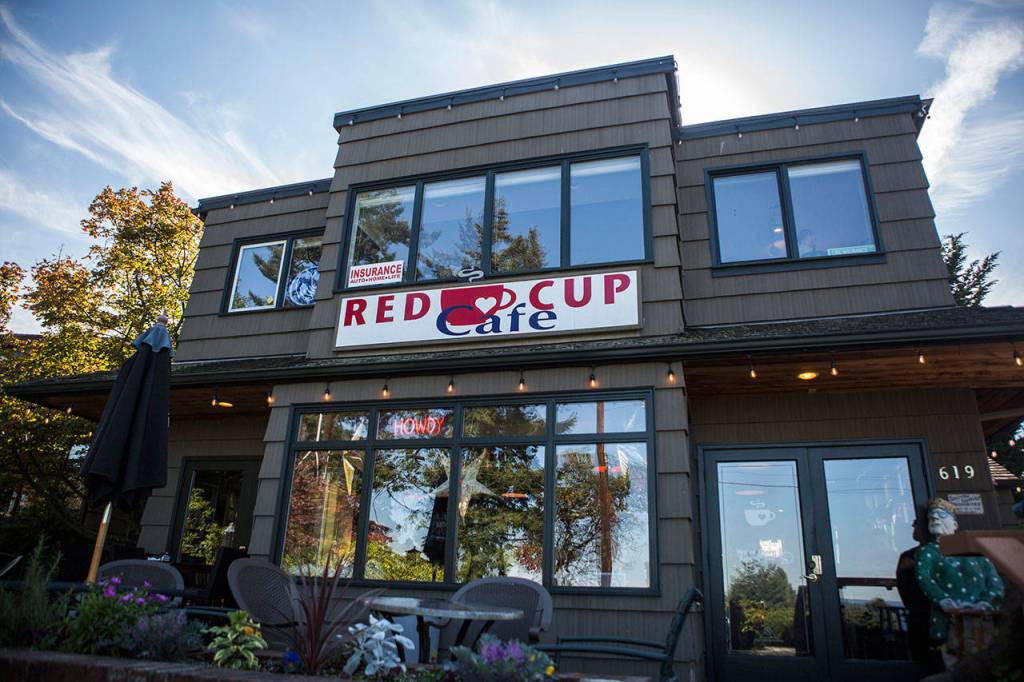Red Cup Cafe in Mukilteo is known for its whimsical character. (Olivia Vanni / The Herald)