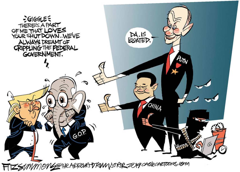 Editorial cartoons for Sunday, Jan. 27