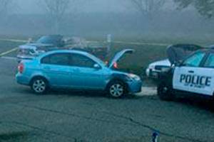 Police: Suspect hid, waited for chance to ram patrol car