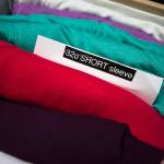 Jackie Noble,72, has organized her dresser clothes using the Marie Kondo method, to the point of labeling the items. (Andy Bronson / The Herald)