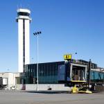 The new passenger terminal at Paine Field in Everett has two gates. (Andy Bronson / The Herald)