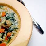 This recipe for Italian Wedding Soup calls for chicken meatballs. (Susan Selasky/Detroit Free Press)