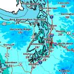 Clouds and rain could give way to lowland snow on Sunday