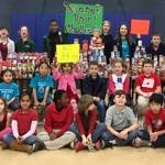 The 39 students in grades K-8 at Forest Park Adventist Christian School took the Souper Bowl Challenge and collected 412 pounds of soup. (Submitted photo)