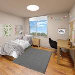 A rendering of a typical unit at the Cocoon Houses new building on Colby Avenue in Everett. (Cocoon House)