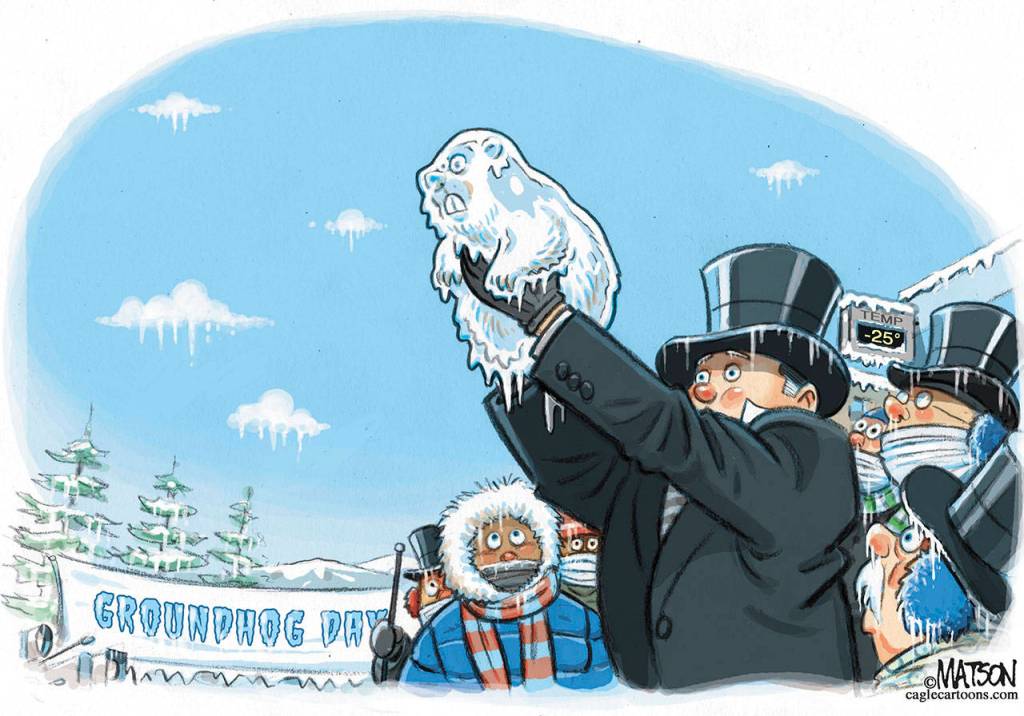 Editorial cartoons for Saturday, Feb. 2, Groundhog Day