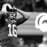 Mark Humphrey / Associated Press                                Los Angeles Rams quarterback Jared Goff reacts after throwing an interception in the fourth quarter of Sundays Super Bowl in Atlanta. The Rams lost, 13-3.