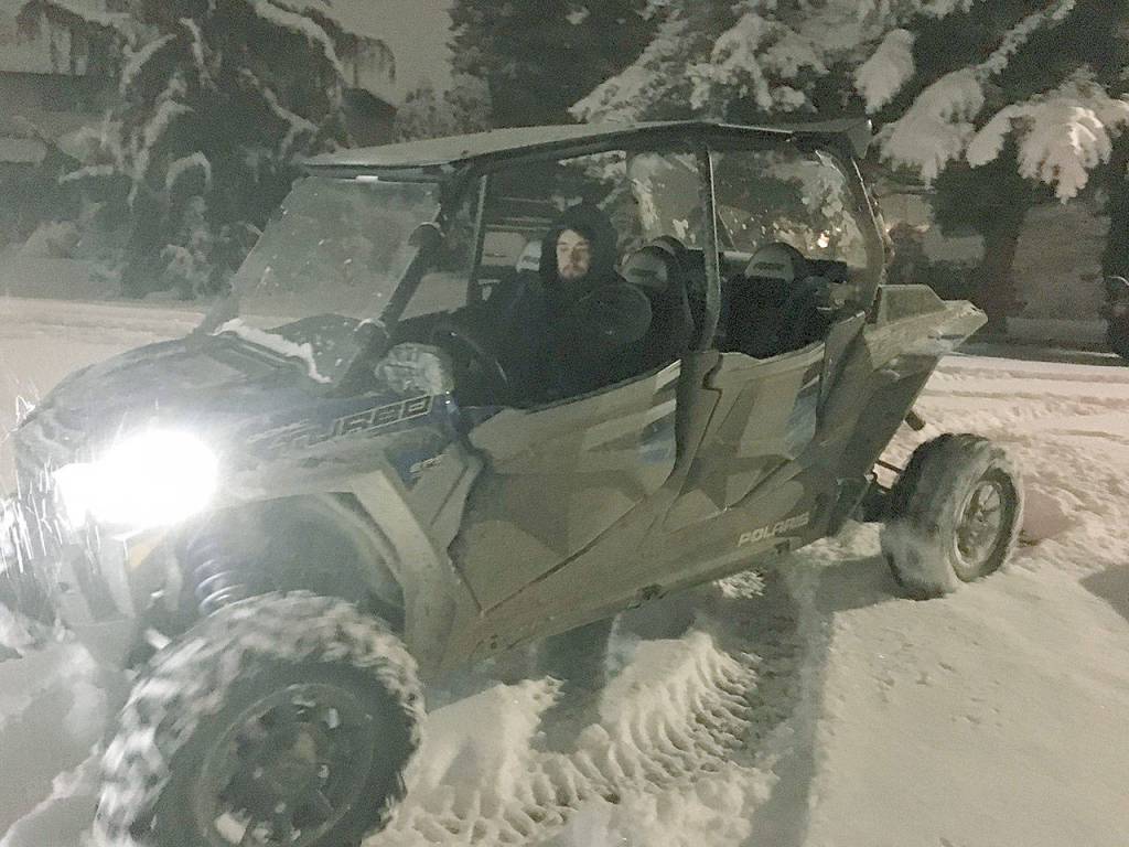 Chris Reilly of Marysville used alternative means of commuting on Monday. (Julie Reilly)