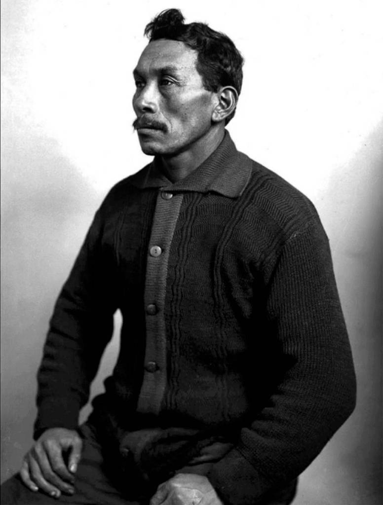 Everetts J. A. Juleen Studio made this portrait of Chief William Shelton in about 1913. He was the father of Harriette Sheldon Dover, the subject of a Tulalip History Project film. (Tulalip Tribes Hibulb Cultural Center)