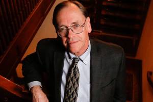 Dr. Sanford Wright, an Everett neurosurgeon, has retired from doing surgery after nearly 40 years and some 12,000 surgical procedures. Hell continue in a consulting role and with work on other medical projects. He was honored at a celebration Friday at the Dorothy Jayne Studio. (Dan Bates / The Herald)