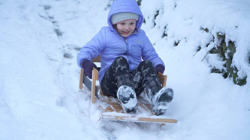 Emogene Shaw, 6, of Snohomish, missed the snow last year and so she planned an entire adventure this time. She spent the day hiking and following animal tracks, hiked up the hill behind her house, painted in the snow, and finished the day by sledding down the driveway. (Sabrina Shaw)