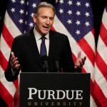 Former Starbucks CEO Schultz blasts Trump in Purdue speech