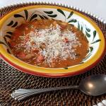 Homemade soups can provide a special treat for lunch or supper. Shown here is Mark Bittmans Tuscan farro soup. (Sharon Salyer/ The Herald)