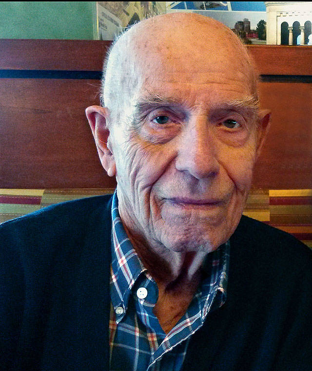 Richard Ahrens, Julie Muhlsteins dad, turned 96 Tuesday at his Spokane home. (Ahrens family photo)