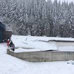 Snow in Monroe collapsed the roof at a recently built water filtration plant run by the city of Everett. (City of Everett)