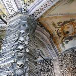 The Chapel of Bones, at the Church of St. Francis, contains thousands of skulls and bones unearthed from various Evora churchyards. (Rick Steves Europe)