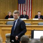 State Sen. Jamie Pedersen, D-Seattle, stands after testifying last Wednesday during a public hearing of the Senate State Government, Tribal Relations, and Elections Committee at the Capitol in Olympia. (AP Photo/Ted S. Warren)
