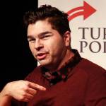 Jason Rantz, a conservative radio talk show host with KTTH, introduced speaker Kyle Kashuv, a student from Marjory Stoneman Douglas High School in Parkland Florida. (Dan Bates / The Herald)