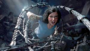 Twentieth Century Fox                                Alita, voiced by Rosa Salazar, is more than ready to rumble in this scene from Alita: Battle Angel, the No. 1 movie at the box office during its opening weekend, grosing about $28 million.