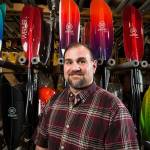 Werner Paddles Vice President Don McClain poses with paddles at the companys headquarters in Monroe. (Andy Bronson / The Herald)