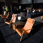 Guests tour the departure lounge of the Paine Field terminal on Tuesday. (Andy Bronson / The Herald)