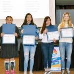 Arlington students were recognized Feb. 28 by the Rotary Club of Arlington for making a difference in their schools. (Left to right): Dr. Chrys Sweeting, Arlington Public Schools Superintendent; Breoni Sylvester, Weston High School; Chloe Fochesato, Haller Middle School; Abril Hernandez, Arlington High School; Ava Iverson, Arlington High School; and Paul Ellis, Rotary Club of Arlington President. Not pictured: Jayden Rivera. (Arlington Public Schools)                                 Arlington students were recognized Feb. 28 by the Rotary Club of Arlington for making a difference in their schools. (Left to right): Dr. Chrys Sweeting, Arlington Public Schools Superintendent; Breoni Sylvester, Weston High School; Chloe Fochesato, Haller Middle School; Abril Hernandez, Arlington High School; Ava Iverson, Arlington High School; and Paul Ellis, Rotary Club of Arlington President. Not pictured: Jayden Rivera. (Arlington Public Schools)