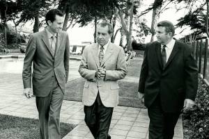 Ed Nixon (left) with his brothers, President Richard Nixon (center) and Donald Nixon, in San Clemente, California, in 1970. A longtime Lynnwood resident, Ed Nixon died Wednesday at age 88. (Richard Nixon Foundation Photo)