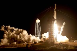 America’s newest crew capsule rockets toward space station