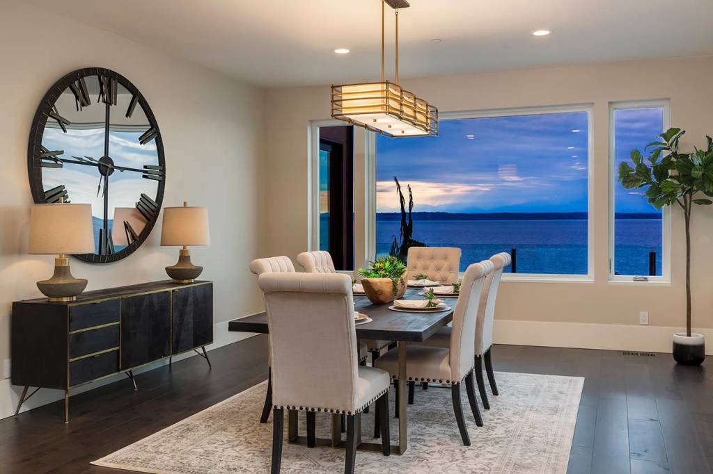 Nearly every room in the Edmonds home has a window with views of Puget Sound and the Olympics. (Andrew Parsons)