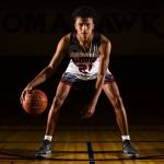Marysville Pilchuck senior RaeQuan Battle is The Heralds 2019 Boys Basketball Player of the Year. Battle is signed to go to the University of Washington next year and is a top-100 recruit in the country. (Olivia Vanni / The Herald)