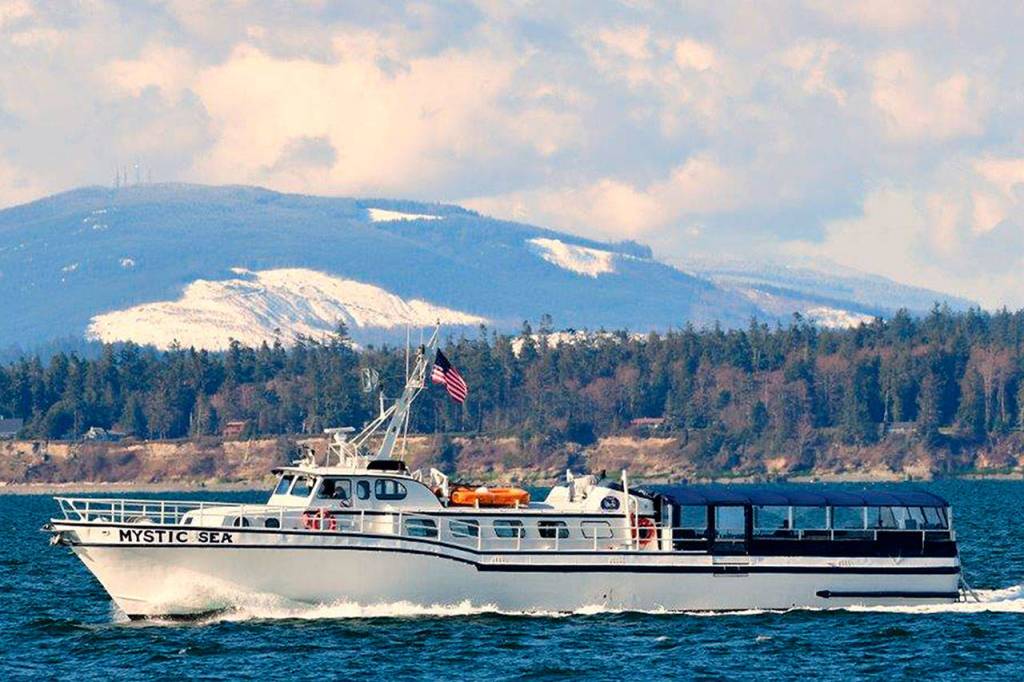 Mystic Sea recently cruised southbound past Bush Point on its way to Seattle for a refit before leaving for Alaska, its new home port. (RJ Snowberger)
